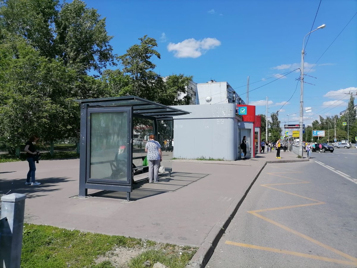 Фотография рекламного носителя, тип: Остановка 1.8x1.2, адрес: Маршала Чуйкова ул., д.56 Х Адоратского ул., Казань, Республика Татарстан, Россия. Сторона В №1006954