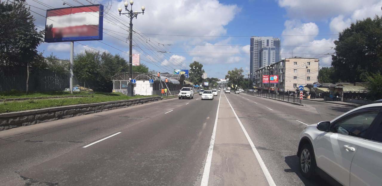 Фотография рекламного носителя, тип: Билборд 3x6, адрес: Карла Маркса ул., ост. Павленко, Хабаровск, Хабаровский край, Россия. Сторона Б №971366