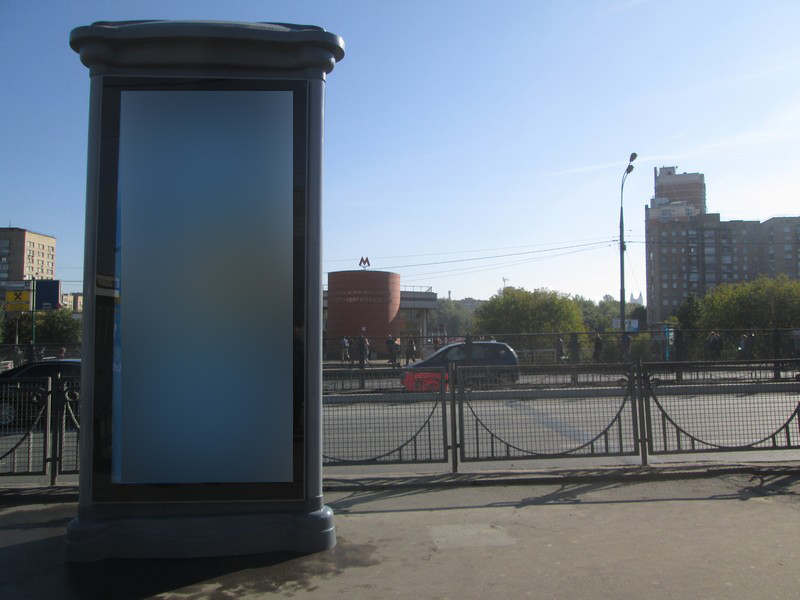 Фотография рекламного носителя, тип: Пиллар 3x1.4, адрес: Рублевское ш. Х Молдавская ул., Москва, Россия. Сторона С №503397