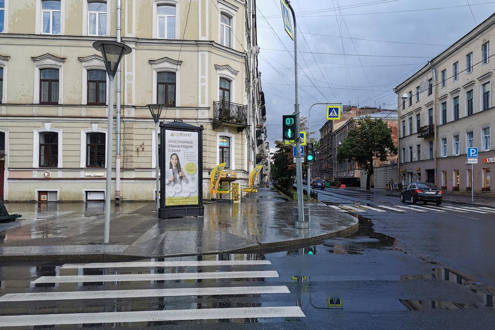 Фотография рекламного носителя, тип: Пиллар 3x1.4, адрес: Правды ул., д.12 Х Социалистическая ул., Санкт-Петербург, Россия. Сторона Б №633547