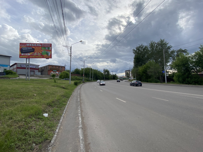 Фотография рекламного носителя, тип: Нестандартный билборд, адрес: Калинина ул., д.52/2, Красноярск, Красноярский край, Россия. Сторона Б №779971