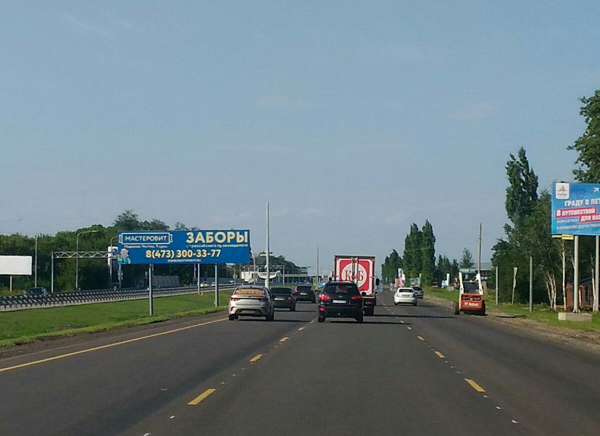 Фотография рекламного носителя, тип: Суперсайт 3x12, адрес: А-134 а/д., 5 430м, Воронеж, Воронежская область, Россия. Сторона Б №704894