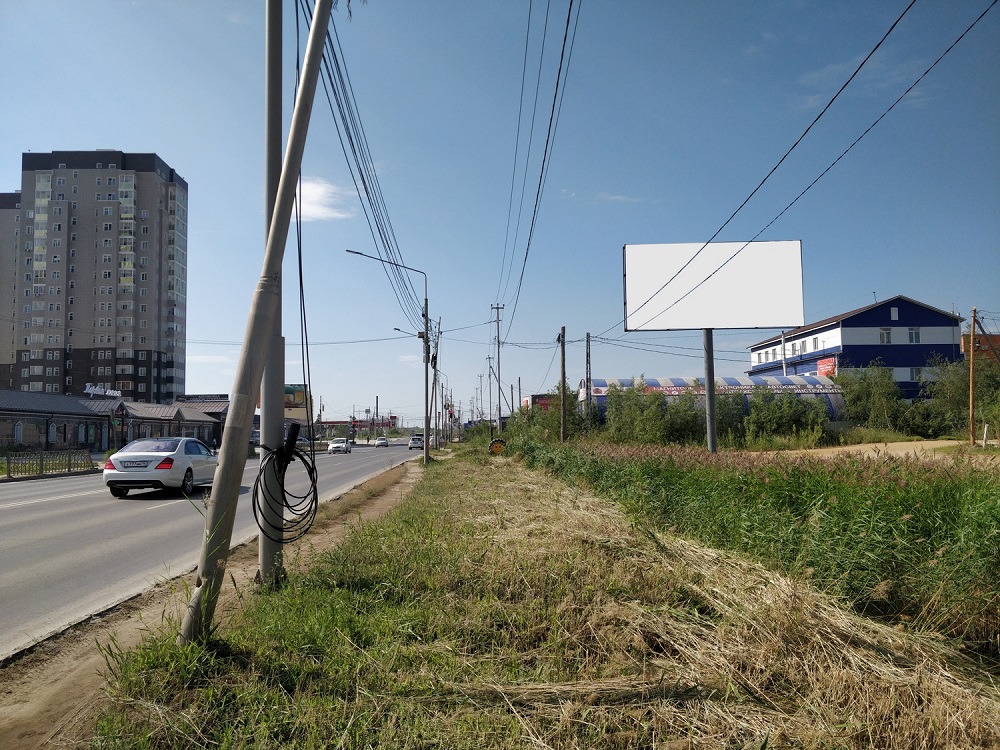 Фотография рекламного носителя, тип: Билборд 3x6, адрес: Автодорожная ул., д.4/2, Якутск, Республика Саха (Якутия), Россия. Сторона А №1053939