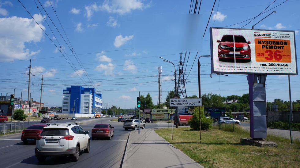 Фотография рекламного носителя, тип: Билборд 3x6, адрес: Переходникова ул., д.28/1 Х Лескова ул., Нижний Новгород, Нижегородская область, Россия. Сторона A1-A10 №813765