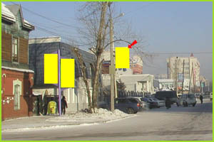 Фотография рекламного носителя, тип: Панель-кронштейн, адрес: Курнатовского ул., поз.2, Чита, Забайкальский край, Россия. Сторона A №568679