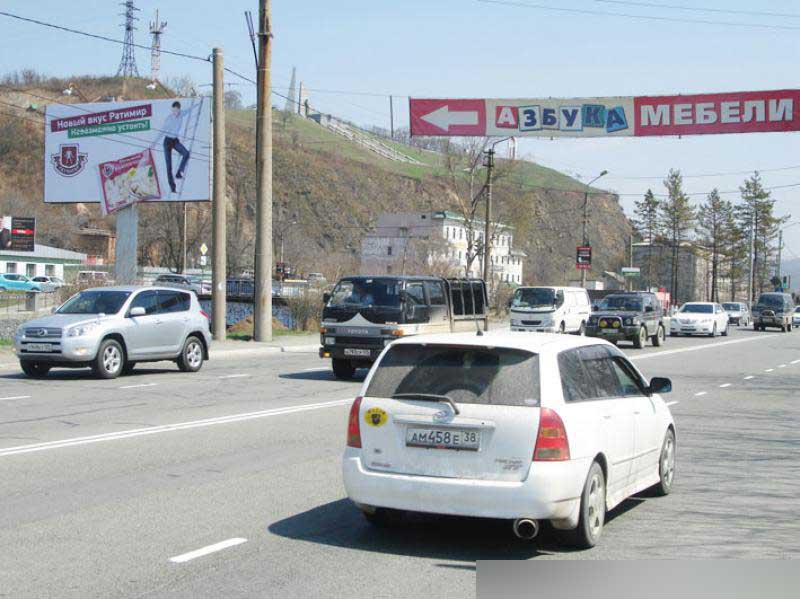 Фотография рекламного носителя, тип: Билборд 3x6, адрес: Малиновского ул., д.2, Находка, Приморский край, Россия. Сторона Б №407383