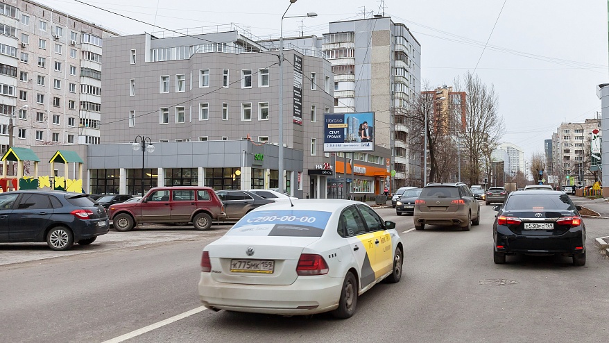 Фотография рекламного носителя, тип: Ситиборд 2.7x3.7, адрес: 25 Октября ул., д.64, Пермь, Пермский край, Россия. Сторона B №745521