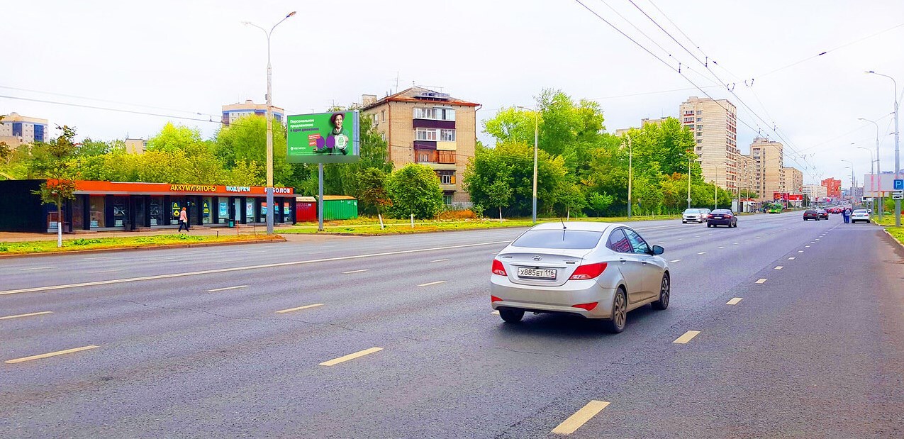 Фотография рекламного носителя, тип: Билборд 3x6, адрес: Мулланура Вахитов ул., д.4, Казань, Республика Татарстан, Россия. Сторона В №653902