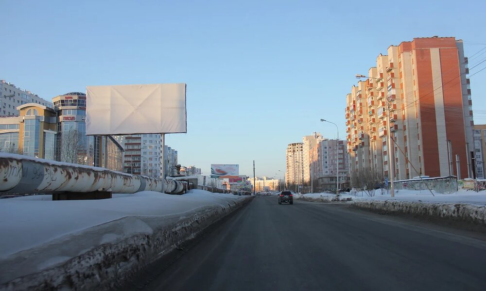 Фотография рекламного носителя, тип: Билборд 3x6, адрес: Пролетарский пр-т., д.7/1, поз.2, Сургут, Ханты-Мансийский автономный округ – Югра, Россия. Сторона Б №1068419