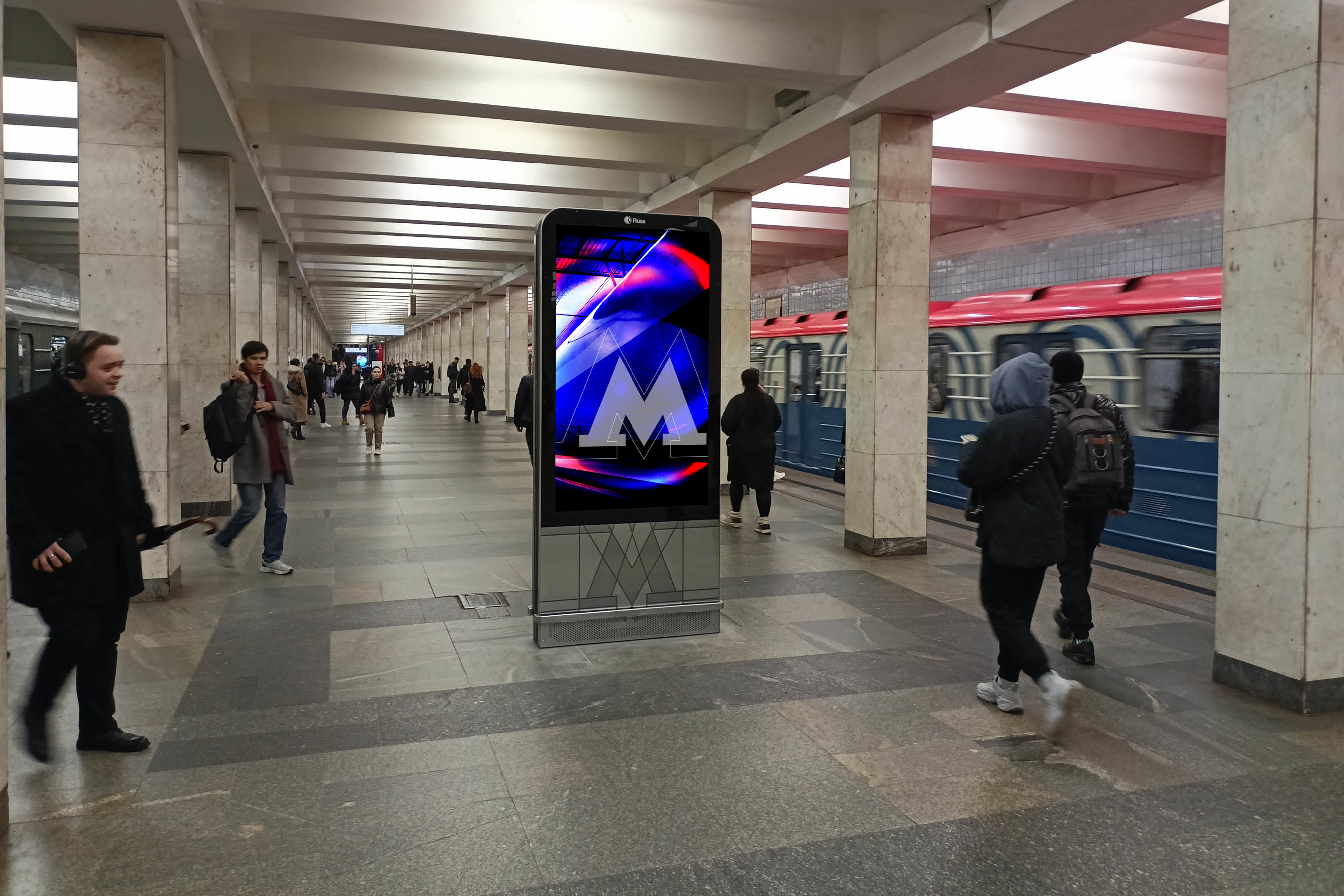 Фотография рекламного носителя, тип: Видеоэкран, адрес: Станция метро «Войковская», линия Замоскворецкая, Москва, Россия. Сторона/вариант А1 №1055560