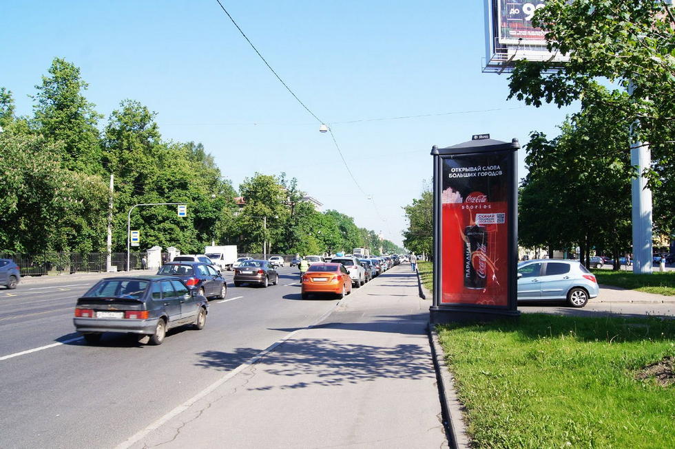 Фотография рекламного носителя, тип: Пиллар 3x1.4, адрес: Энгельса пр-т., д.27Ц, Санкт-Петербург, Россия. Сторона А №724896