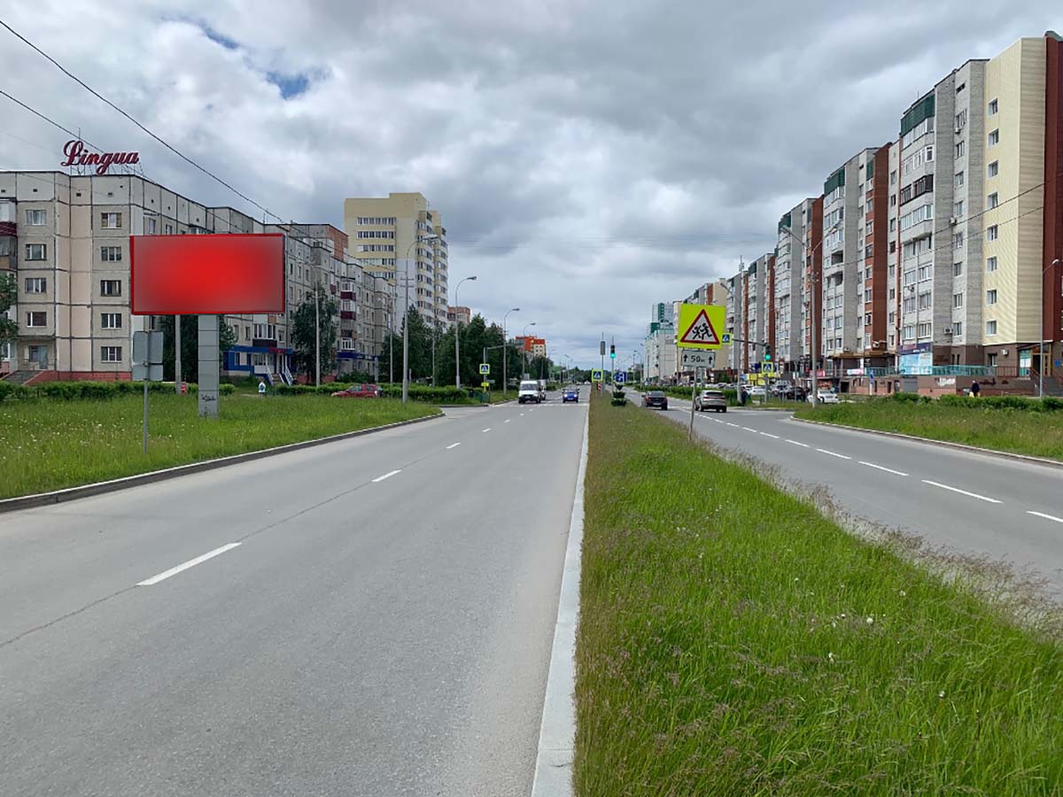 Фотография рекламного носителя, тип: Билборд 3x6, адрес: Комсомольский пр-т., д.24, Сургут, Ханты-Мансийский автономный округ – Югра, Россия. Сторона Б №959969