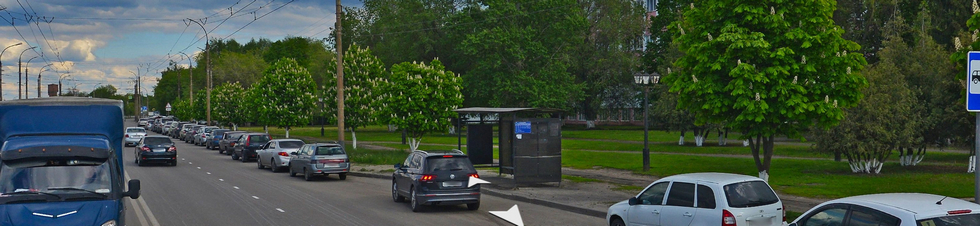 Фотография рекламного носителя, тип: Остановка 1.8x1.2, адрес: Бастионная ул., ост. «Завод Октябрь», Тамбов, Тамбовская область, Россия. Сторона A №1015054