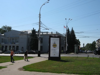 Фотография рекламного носителя, тип: Пиллар 3x1.4, адрес: Интернациональная ул., д.93, Тамбов, Тамбовская область, Россия. Сторона С №460625