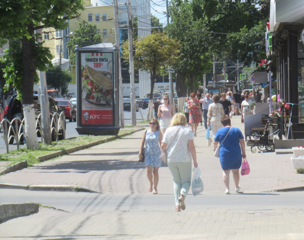 Фотография рекламного носителя, тип: Пиллар 3x1.4, адрес: Первомайский пр-т., д.64, Рязань, Рязанская область, Россия. Сторона А1 №793685