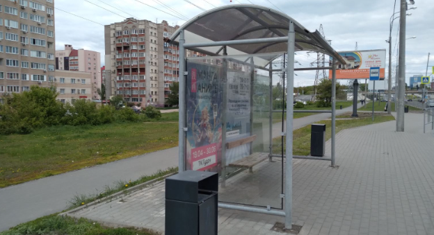 Фотография рекламного носителя, тип: Остановка 1.8x1.2, адрес: Демократическая ул., д. 30 - ул. Ташкентская, в город, Самара, Самарская область, Россия. Сторона В2 №1079469