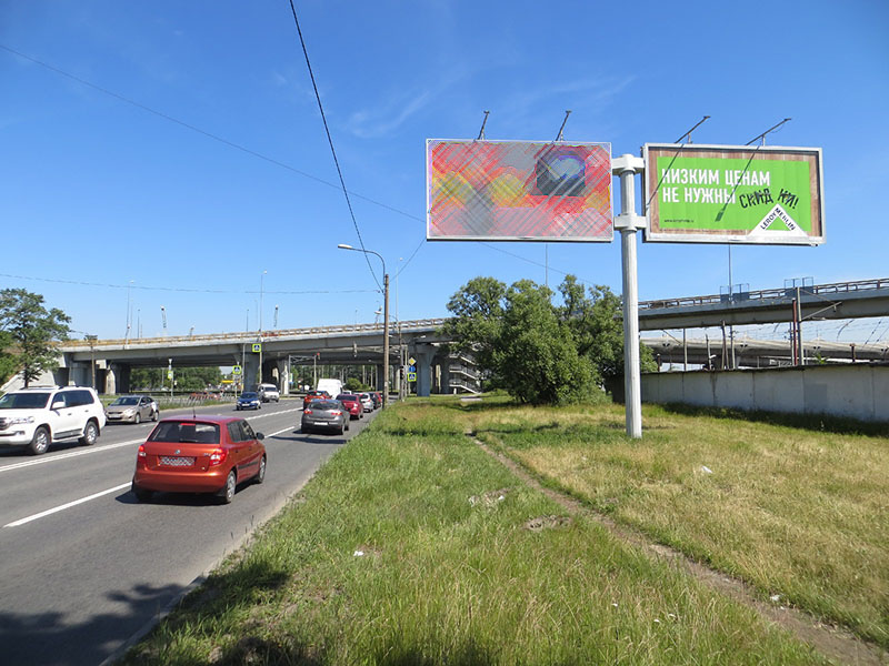 Фотография рекламного носителя, тип: Билборд 3x6, адрес: Народного Ополчения пр-т., д.131 X Дачный пр-т., Санкт-Петербург, Россия. Сторона А2 №641972