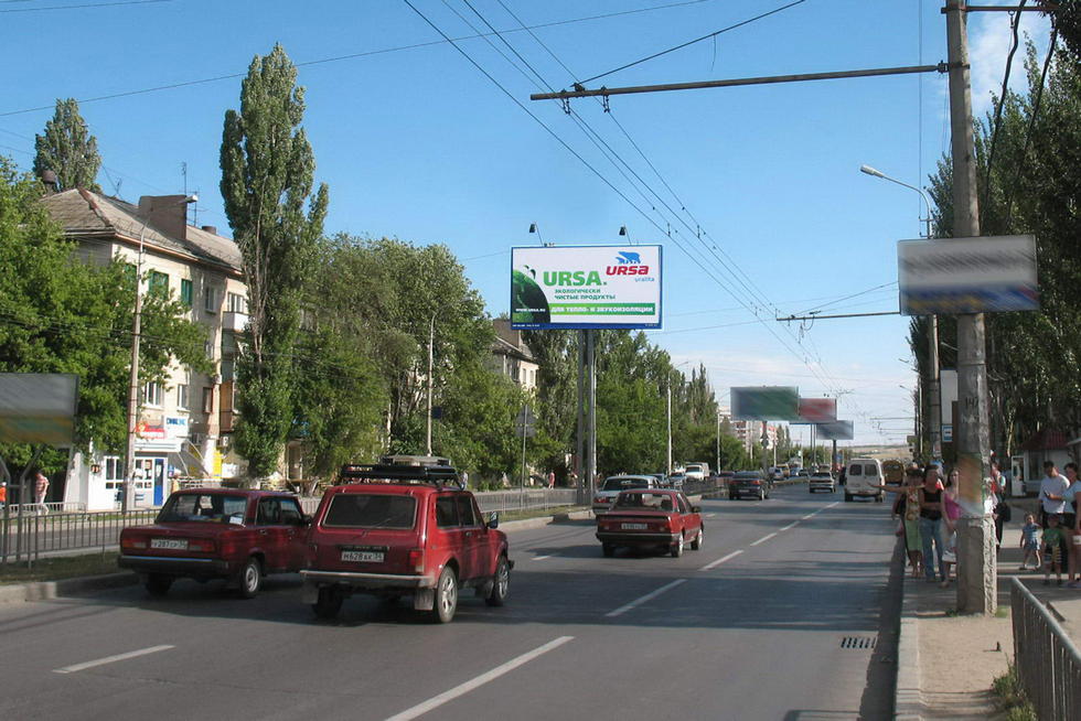 Фотография рекламного носителя, тип: Билборд 3x6, адрес: 64-ой Армии ул. Х Губкина ул., Волгоград, Волгоградская область, Россия. Сторона А2 №337614