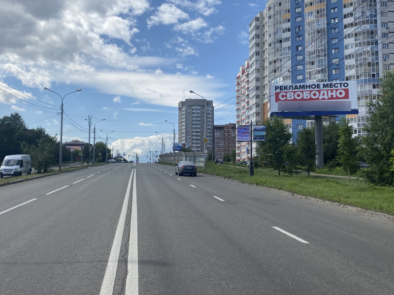 Фотография рекламного носителя, тип: Суперсайт 4x12, адрес: Мужества ул., д.18, Красноярск, Красноярский край, Россия. Сторона A №553968