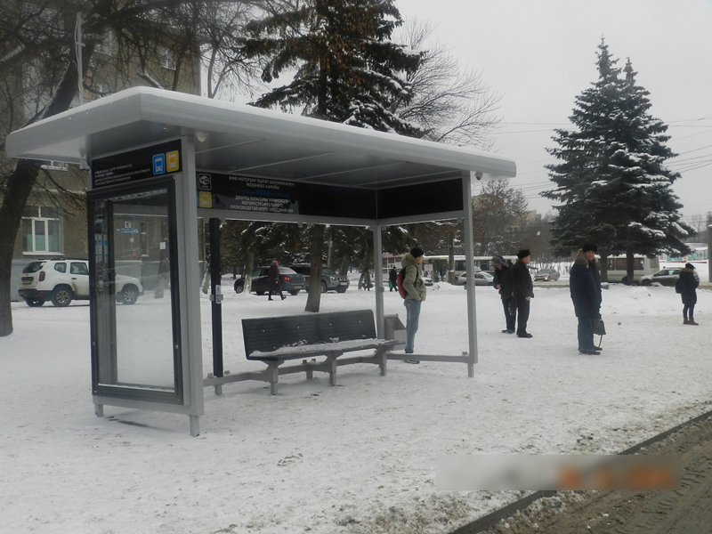 Фотография рекламного носителя, тип: Остановка 1.8x1.2, адрес: Первомайская ул., д.95, Уфа, Республика Башкортостан, Россия. Сторона Б №827513