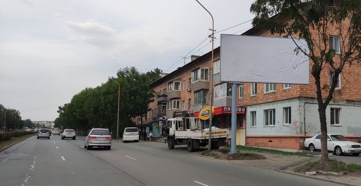 Фотография рекламного носителя, тип: Билборд 3x6, адрес: Артём-Восточный пос. а/д, 7 550м, Владивосток, Приморский край, Россия. Сторона А №960422