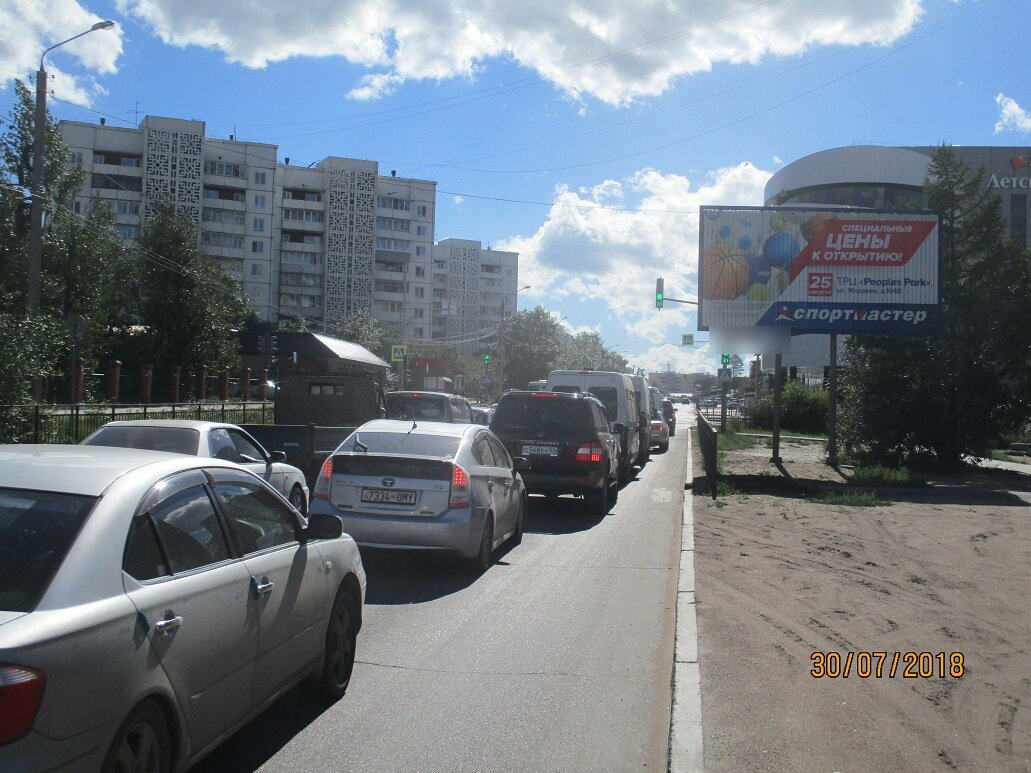 Фотография рекламного носителя, тип: Билборд 3x6, адрес: Шумяцкого ул. Х Жердева ул., поз.1, Улан-Удэ, Республика Бурятия, Россия. Сторона А1-А3 №697200