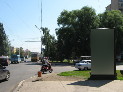 Фотография рекламного носителя, тип: Пиллар 3x1.4, адрес: Интернациональная ул., д.84 Х Пролетарская ул., Тамбов, Тамбовская область, Россия. Сторона А №466190