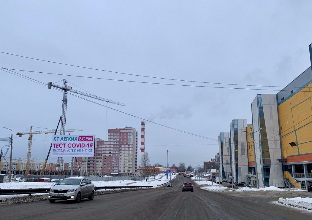 Фотография рекламного носителя, тип: Билборд 3x6, адрес: Деловая ул. Х Родионова ул., Нижний Новгород, Нижегородская область, Россия. Сторона Б №1068388