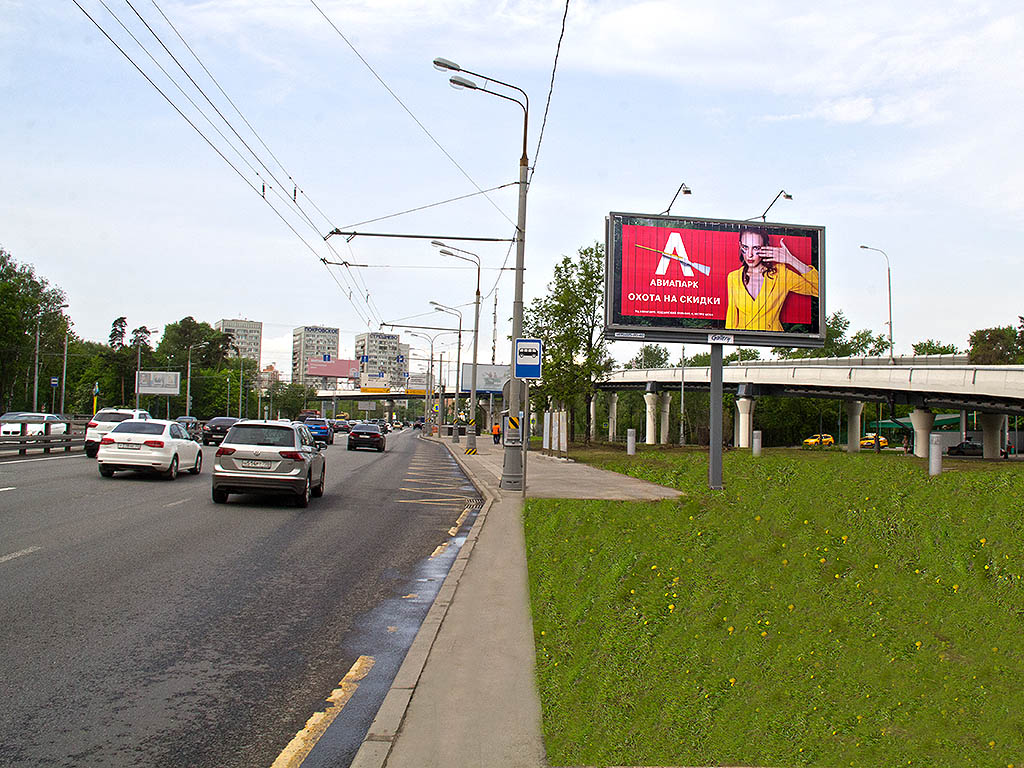 Фотография рекламного носителя, тип: Билборд 3x6, адрес: Волоколамское ш. д.30, Москва, Россия. Сторона Ah1-Аh4 №883012