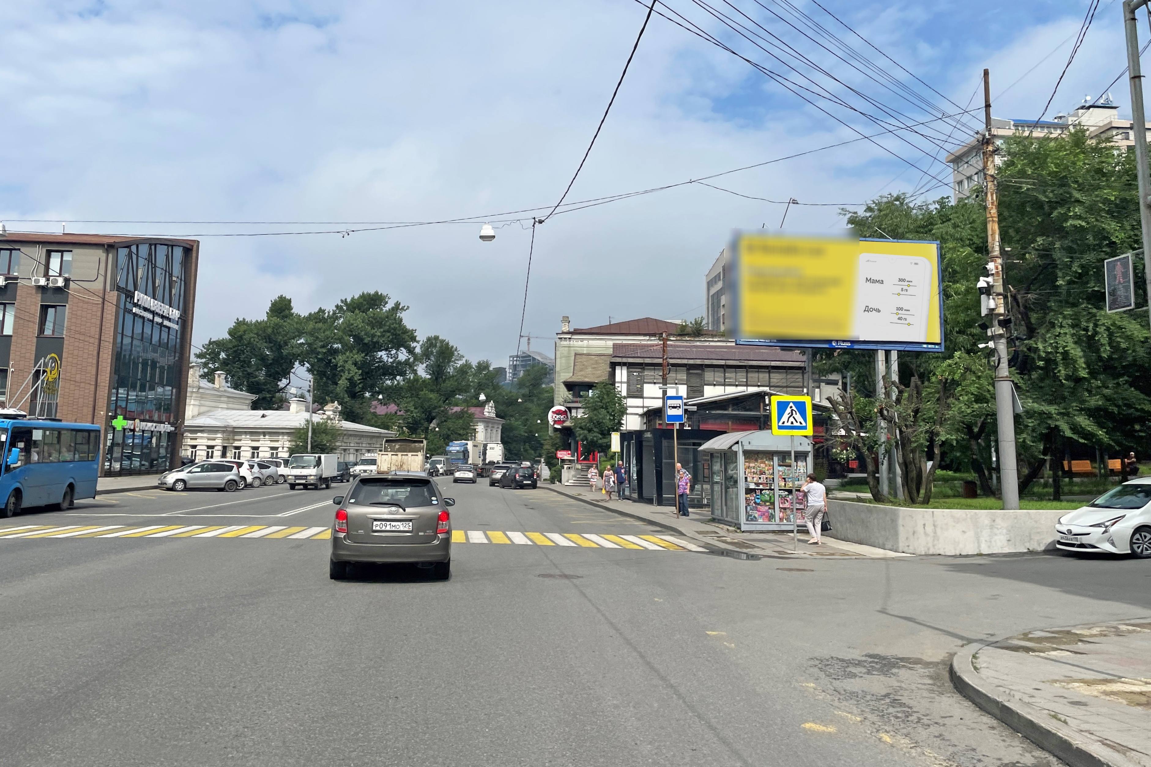 Фотография рекламного носителя, тип: Билборд 3x6, адрес: Светланская ул., д.121, Владивосток, Приморский край, Россия. Сторона А №1044057