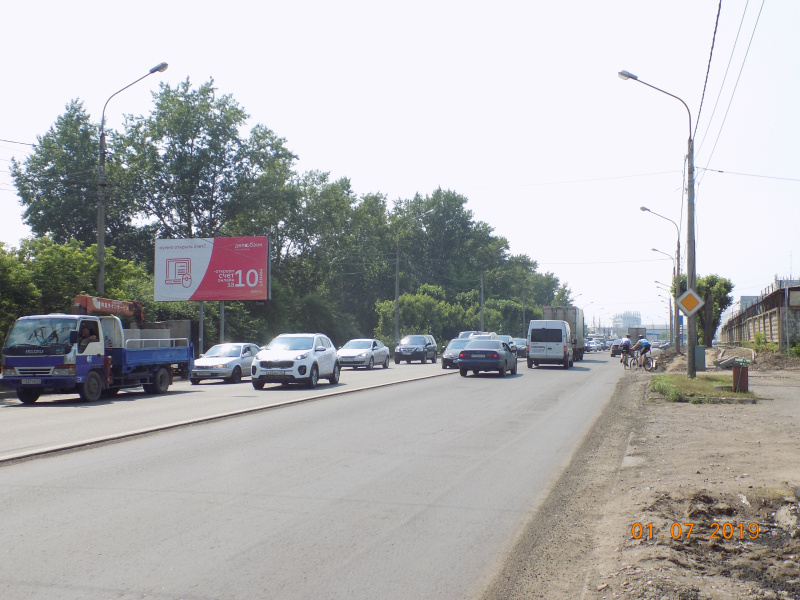 Фотография рекламного носителя, тип: Билборд 3x6, адрес: Глинки ул., д.37, до жд переезда, Красноярск, Красноярский край, Россия. Сторона Б №780160