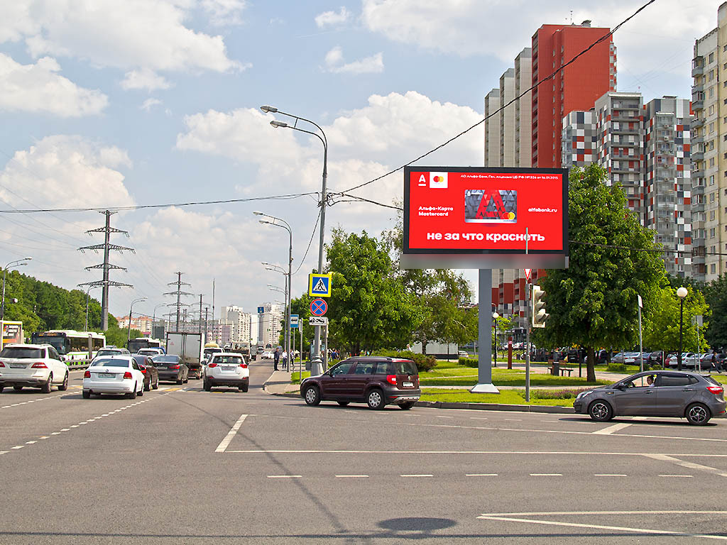 Фотография рекламного носителя, тип: Билборд 3x6, адрес: Пятницкое ш., д.25, Москва, Россия. Сторона Ah1-Аh4 №883111