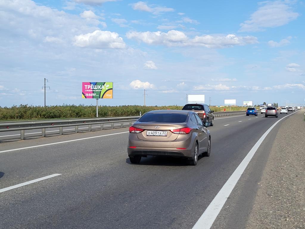 Фотография рекламного носителя, тип: Билборд 3x6, адрес: Краснодар - Славянск-на-Кубани - Крым а/д., 56 100м, Славянск-на-Кубани, Краснодарский край, Россия. Сторона Б №1077270