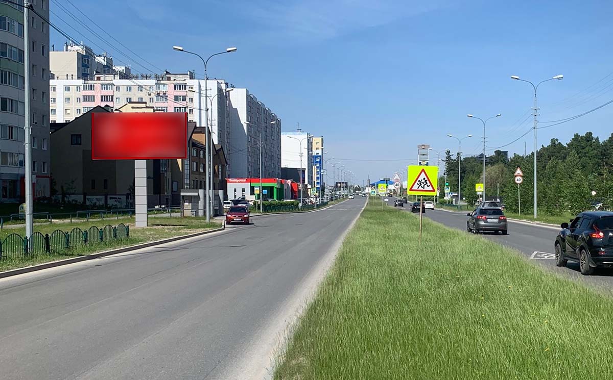 Фотография рекламного носителя, тип: Билборд 3x6, адрес: Иосифа Каролинского ул., д.9, Сургут, Ханты-Мансийский автономный округ – Югра, Россия. Сторона Б №960159