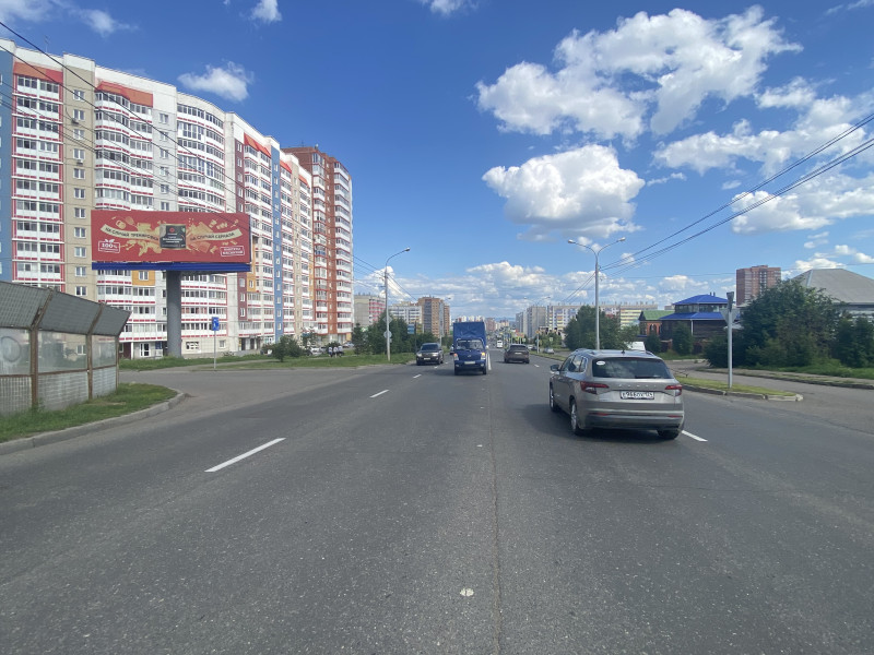 Фотография рекламного носителя, тип: Суперсайт 4x12, адрес: Мужества ул., д.18, Красноярск, Красноярский край, Россия. Сторона Б №553969