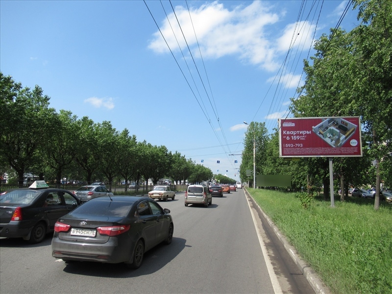 Фотография рекламного носителя, тип: Билборд 3x6, адрес: Ленинградский пр-т., д.40, напротив ТЦ "Космос", Ярославль, Ярославская область, Россия. Сторона А1-А3 №523414
