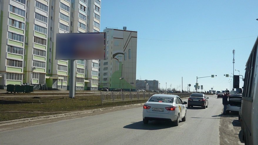 Фотография рекламного носителя, тип: Билборд 3x6, адрес: Студенческая ул., д.34, с противоположной стороны, Нижнекамск, Республика Татарстан, Россия. Сторона Б №761455