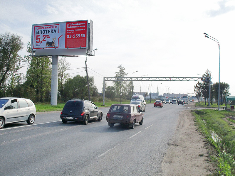 Фотография рекламного носителя, тип: Суперсайт 5x12, адрес: Таллинское ш., д.180, Санкт-Петербург, Россия. Сторона B №773649