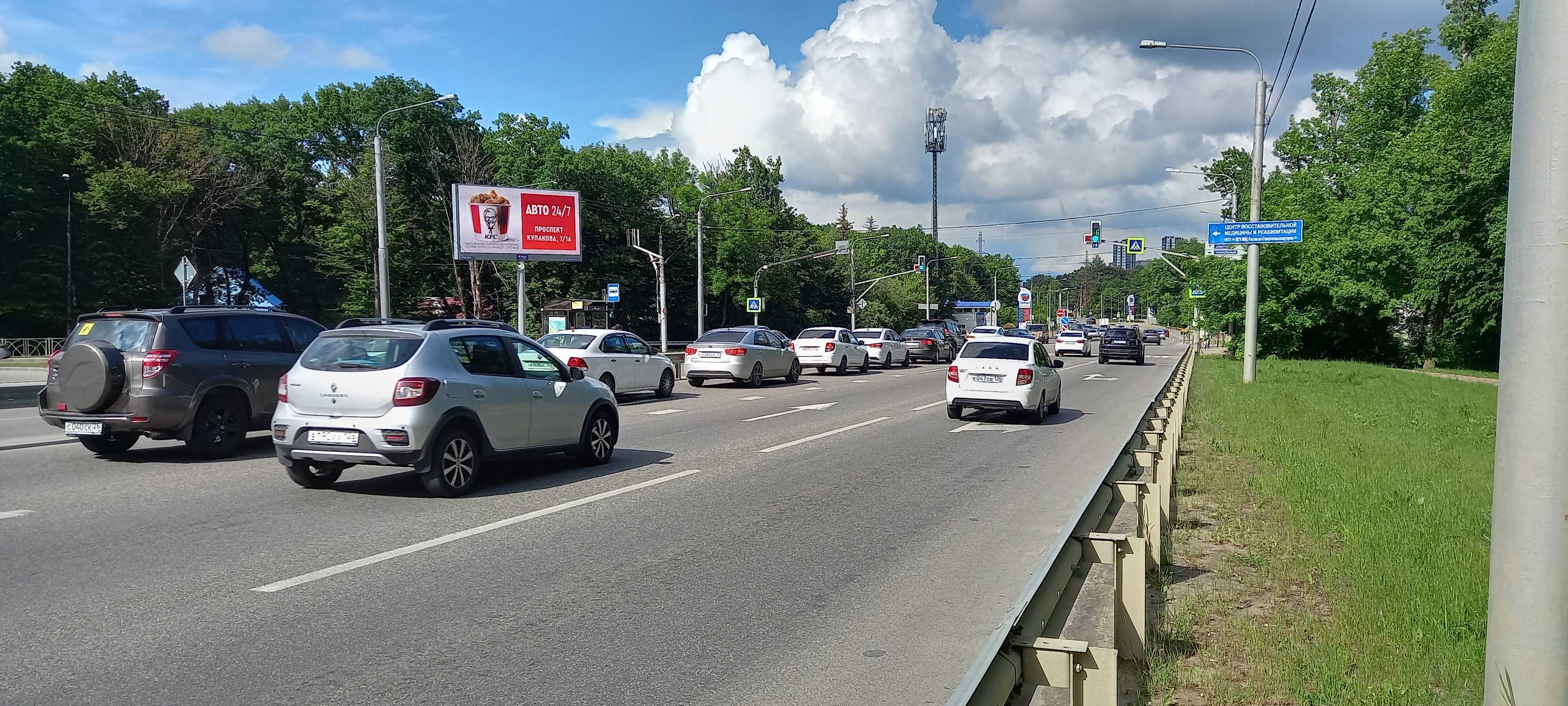 Фотография рекламного носителя, тип: Билборд 3x6, адрес: Западный обход ул. Х Приозерная ул., Ставрополь, Ставропольский край, Россия. Сторона А1 №978432