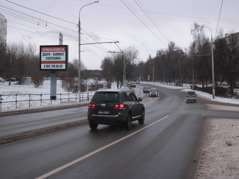 Фотография рекламного носителя, тип: Ситиборд 2.7x3.7, адрес: Октябрьский пр-т., д.2в, Подольск, Московская область, Россия. Сторона B №993871
