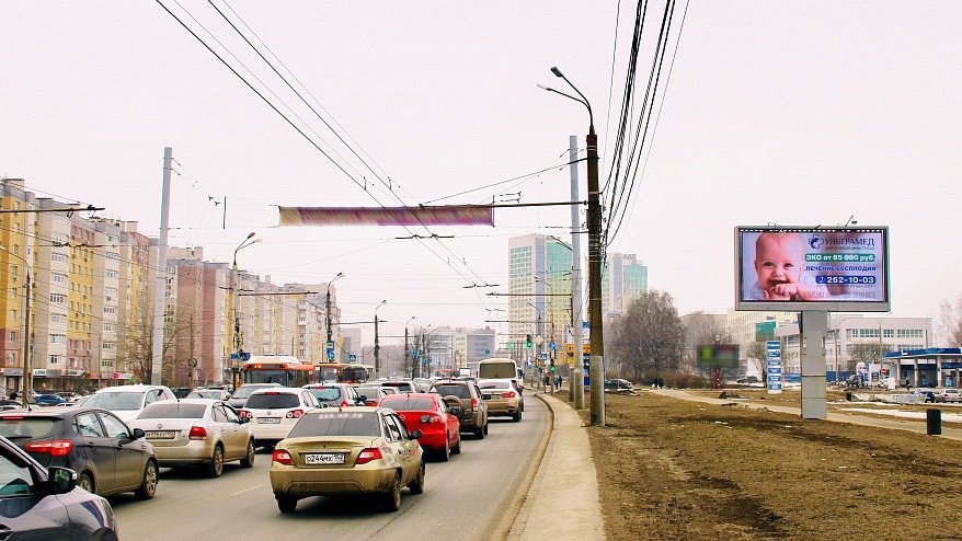 Фотография рекламного носителя, тип: Билборд 3x6, адрес: Родионова ул., поворот на мелкооптовый рынок, Нижний Новгород, Нижегородская область, Россия. Сторона А1-А10 №761037