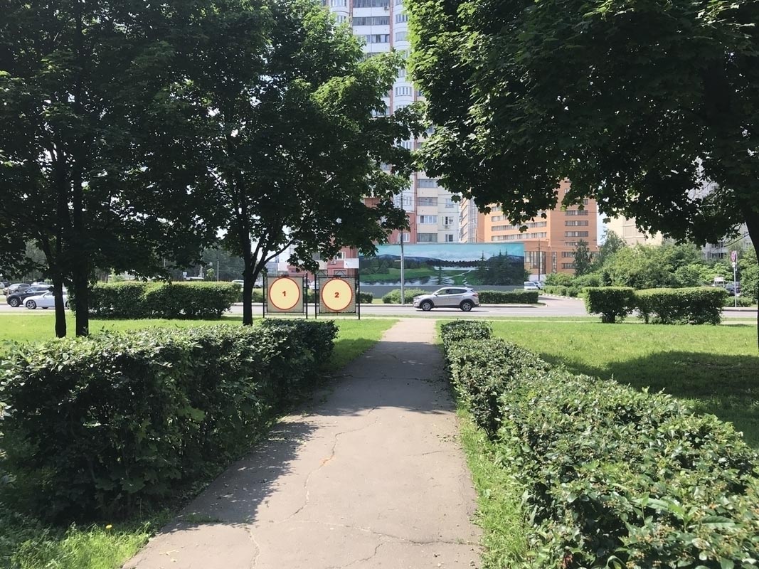 Фотография рекламного носителя, тип: Афиша 1.75x1.8, адрес: Туристская ул., д.6, стенд 3, Москва, Россия. Сторона А2 №887441