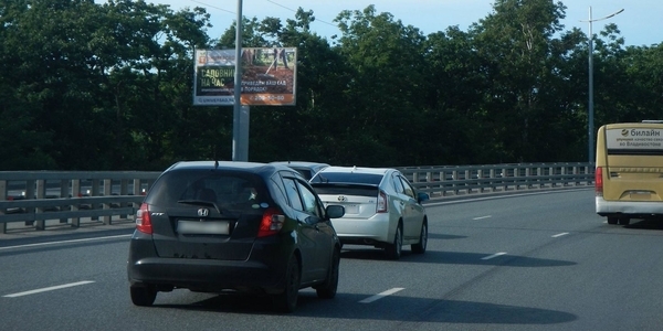 Фотография рекламного носителя, тип: Билборд 3x6, адрес: 100-лет Вл-ку ул., д.157-159а, Владивосток, Приморский край, Россия. Сторона Б №774770