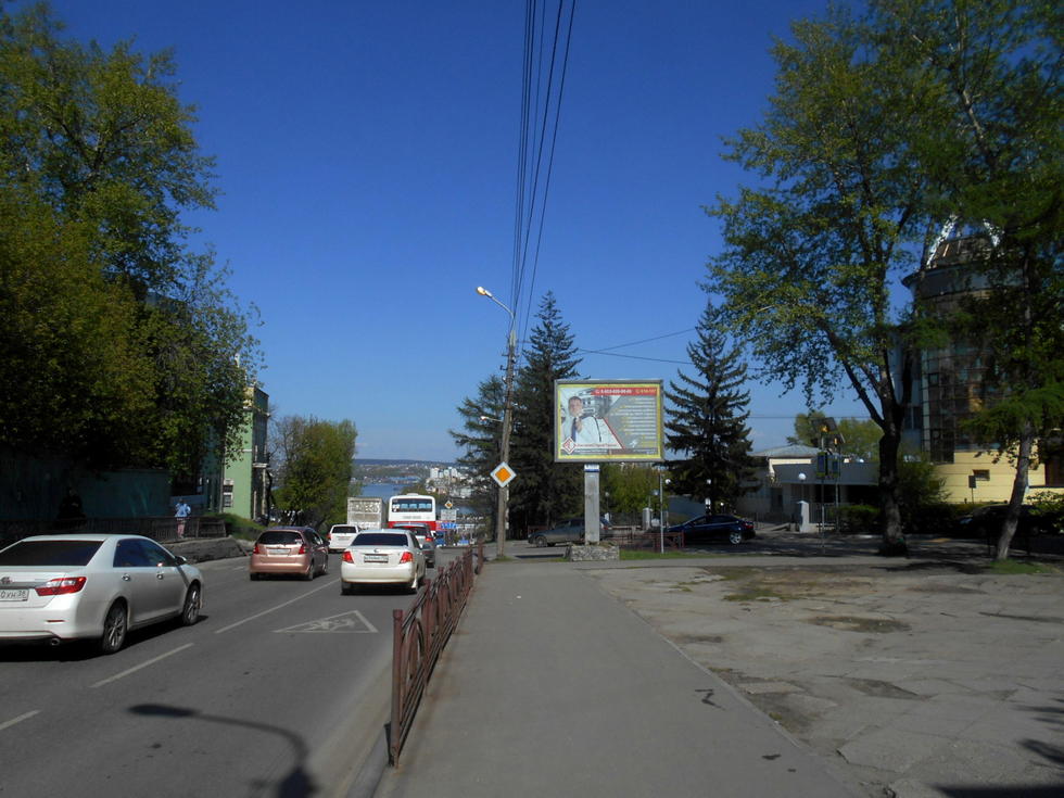 Фотография рекламного носителя, тип: Ситиборд 2.7x3.7, адрес: Маяковского ул. Х Профсоюзная ул., Иркутск, Иркутская область, Россия. Сторона А1-А4 №707134