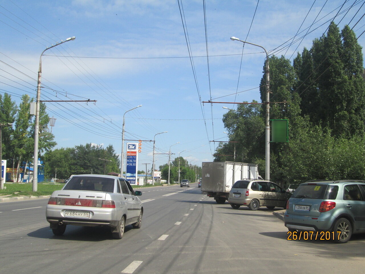 Фотография рекламного носителя, тип: Панель-кронштейн, адрес: Буровая ул., д.11, АЗК ТНК, Саратов, Саратовская область, Россия. Сторона А №834677