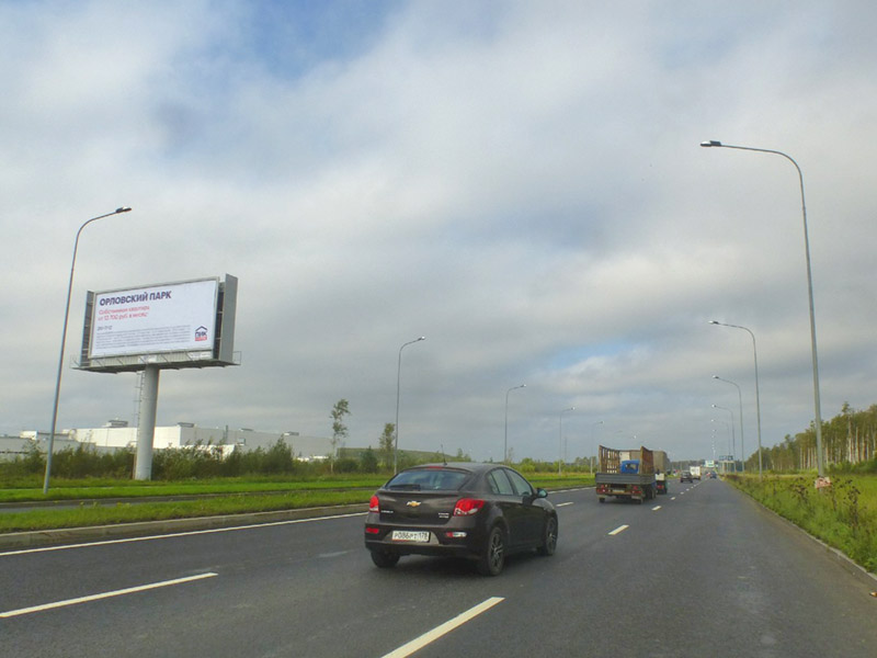 Фотография рекламного носителя, тип: Суперсайт 5x12, адрес: Комендантский пр-т., д.140, лит.А, Санкт-Петербург, Россия. Сторона В №704409