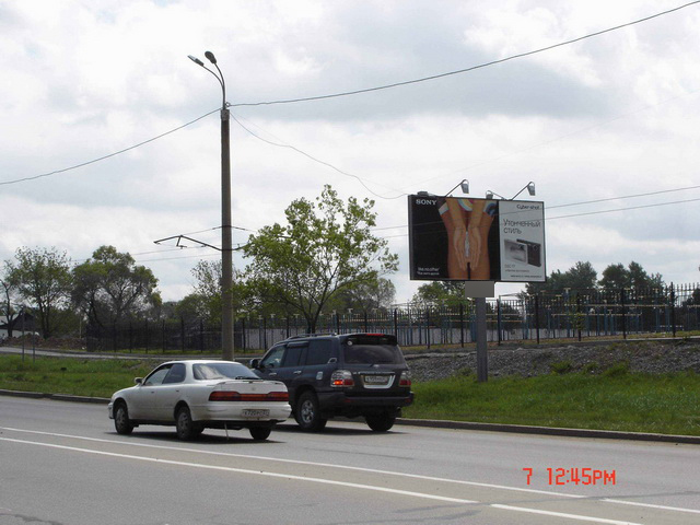 Фотография рекламного носителя, тип: Билборд 3x6, адрес: Большая ул., поз.4, Хабаровск, Хабаровский край, Россия. Сторона А №482011
