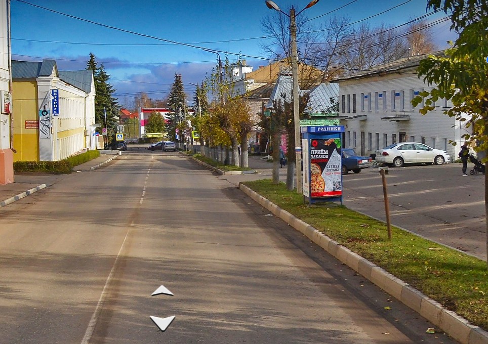 Фотография рекламного носителя, тип: Нестандартный ситиформат, адрес: Советская ул., д.13, близ аптеки «ВИТА», Родники, Ивановская область, Россия. Сторона A №1088197