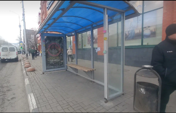 Фотография рекламного носителя, тип: Остановка 1.8x1.2, адрес: Кутякова ул. Х Астраханская ул., Триумф, Саратов, Саратовская область, Россия. Сторона А №602920