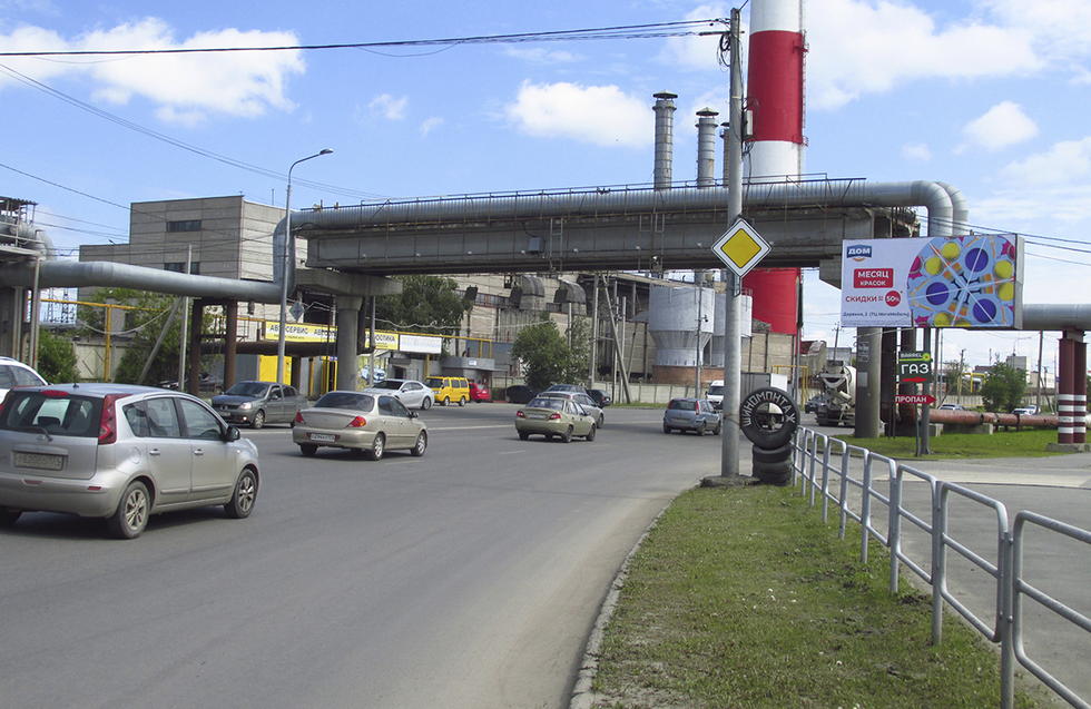 Фотография рекламного носителя, тип: Билборд 3x6, адрес: Молодогвардейцев ул., д.2Б Х Краснопольский пр-т., Челябинск, Челябинская область, Россия. Сторона A №1026838